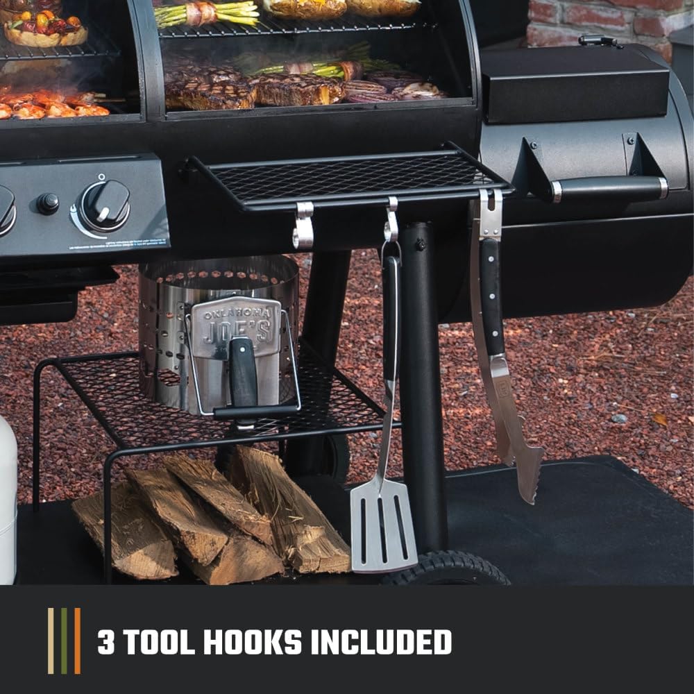 Oklahoma Joe's Canyon Combo Dual Fuel 3-Burner Propane Gas and Charcoal S...