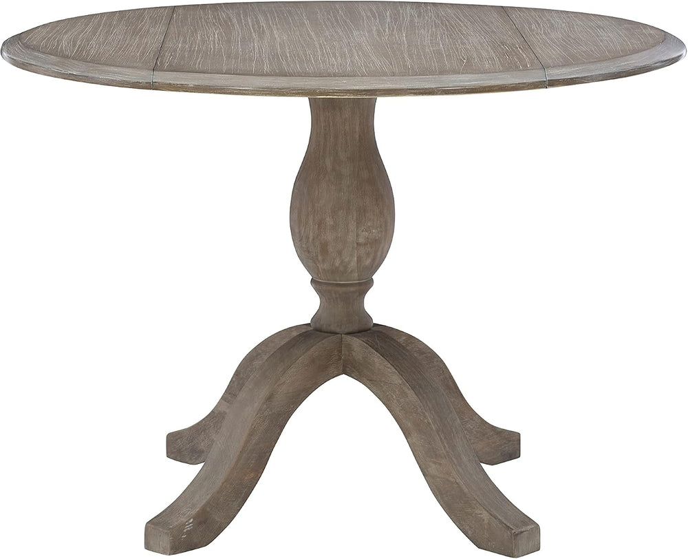Linon Home Decor Mauro Antique Rustic Brown Drop Leaf Small Dining Table with...
