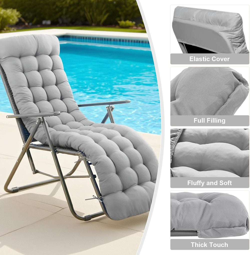 ERWUDEling Lounge Chair Cushion 67 x 19 Inch (Replacement Only) - 4" Thi...