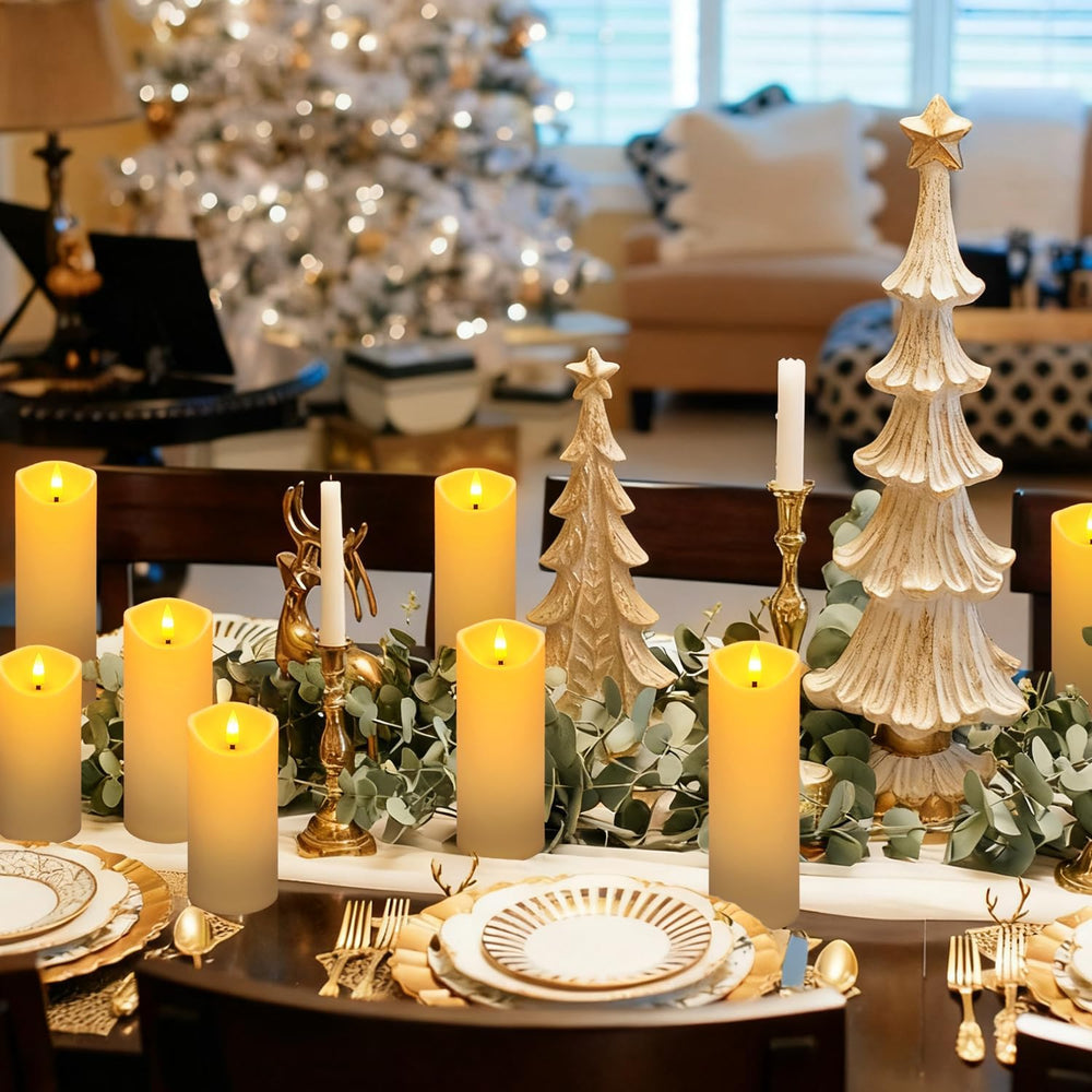 YOROXRG 24 Pack Christmas Decoration Flickering Flameless Candles, Battery Op...