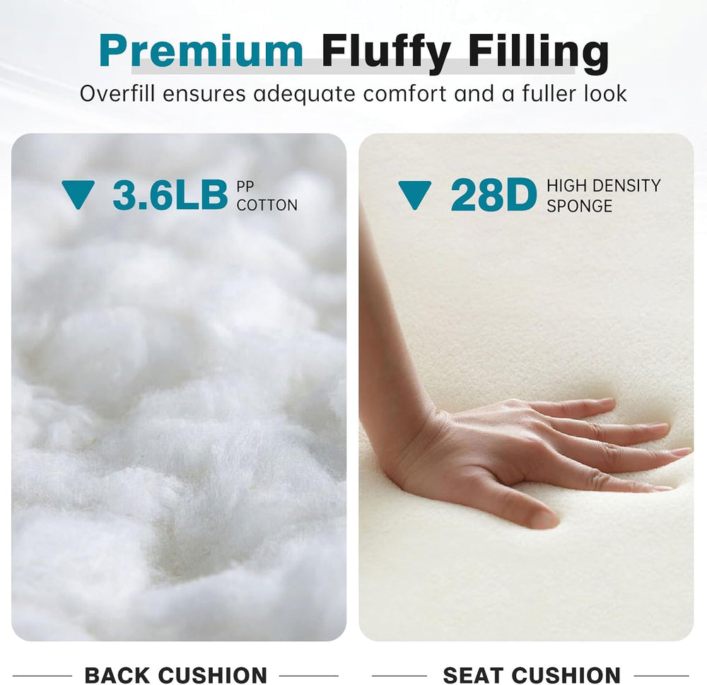 Belord Luxury 4" Thick Outdoor Cushion 4 Set - 22 x24 Inch 28D Sponge Fi...