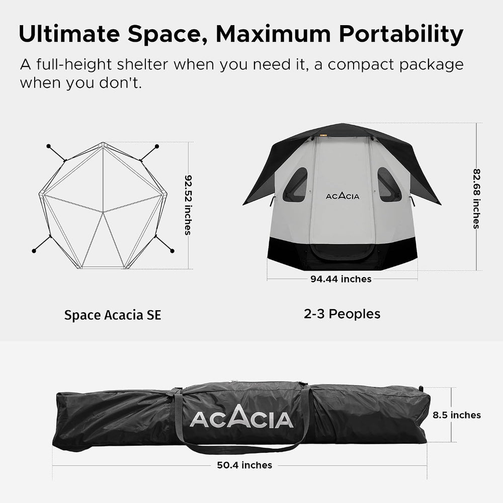 Space Acacia Lite Camping Tent, Pop Up Tents for Camping, Lightweight & D...