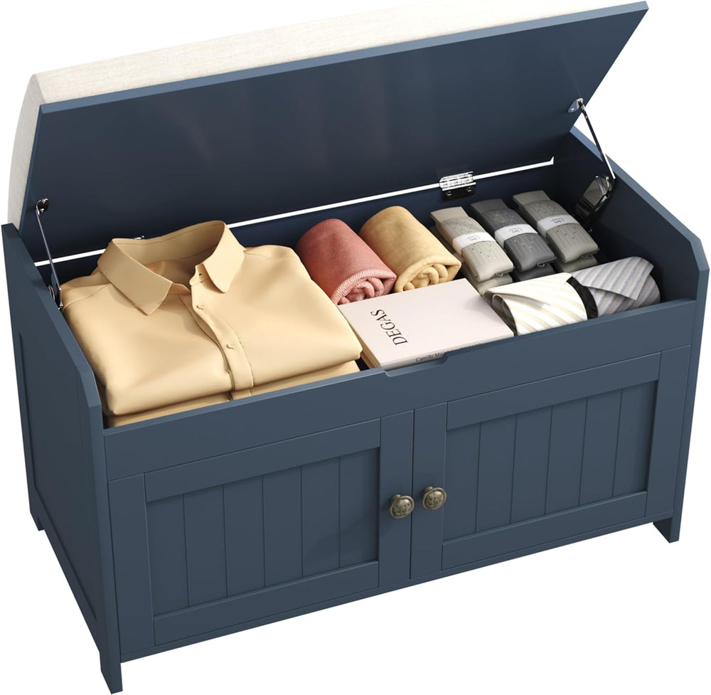HOMEFORT 30" Shoe Bench with Lift Top Storage, Entryway Bench with Cushi...