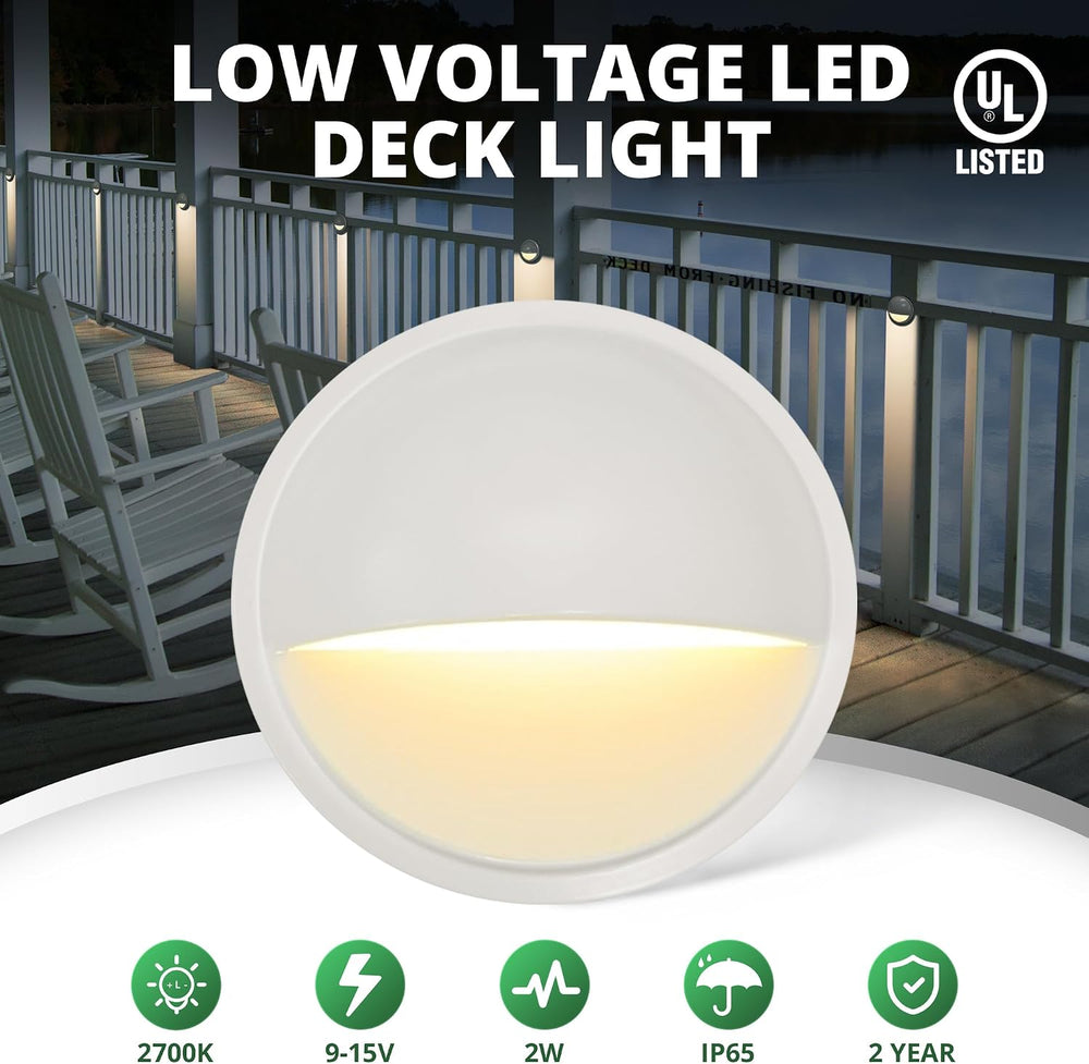 GKOLED Landscape Deck Light, Low Voltage 12V AC/DC Outdoor Patio Lighting, LE...