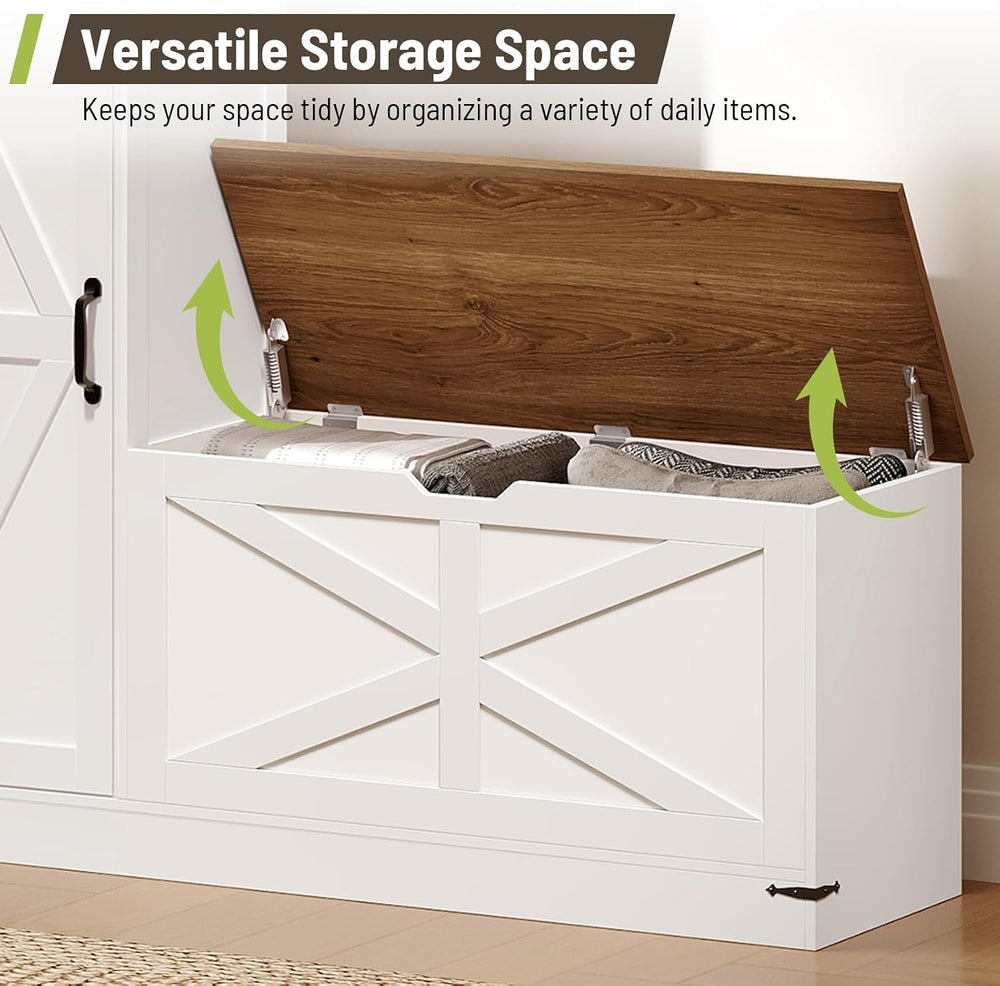 Shoe Cabinet with Bench, L-Shaped Shoe Bench, Storage Bench, Farmhouse Shoe S...