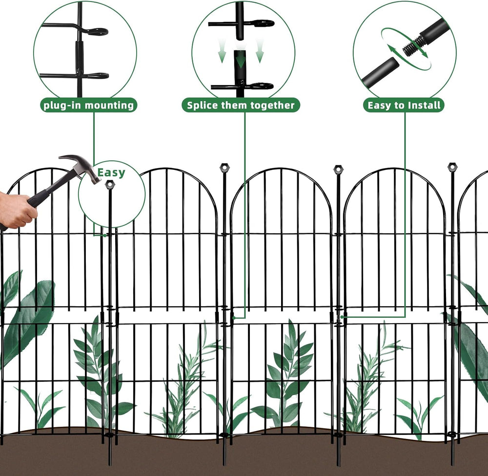 Decorative Garden Fence, 31in (H) x 10ft(L) No Dig Fence