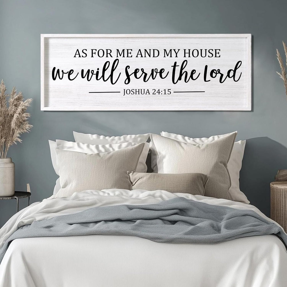 As For Me And My House We Will Serve The Lord Framed Wall Art, 40''×1...