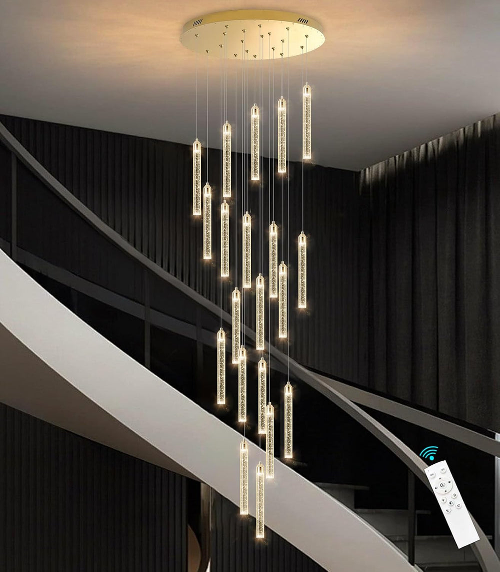 156in Long Light 20-Lights Chandeliers for Entryway LED Dimmable Chandeliers ...