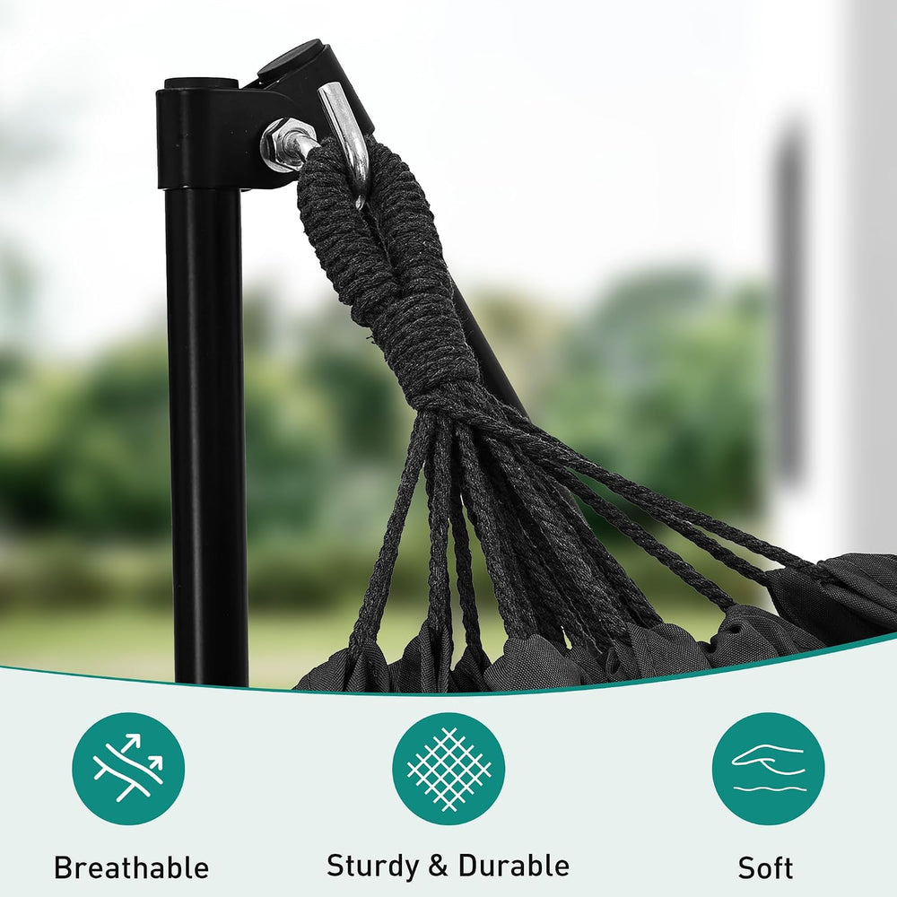 Ainfox Hammock with Foldable Stand, 2 in 1 Hammock and Swinging Chair with Ca...