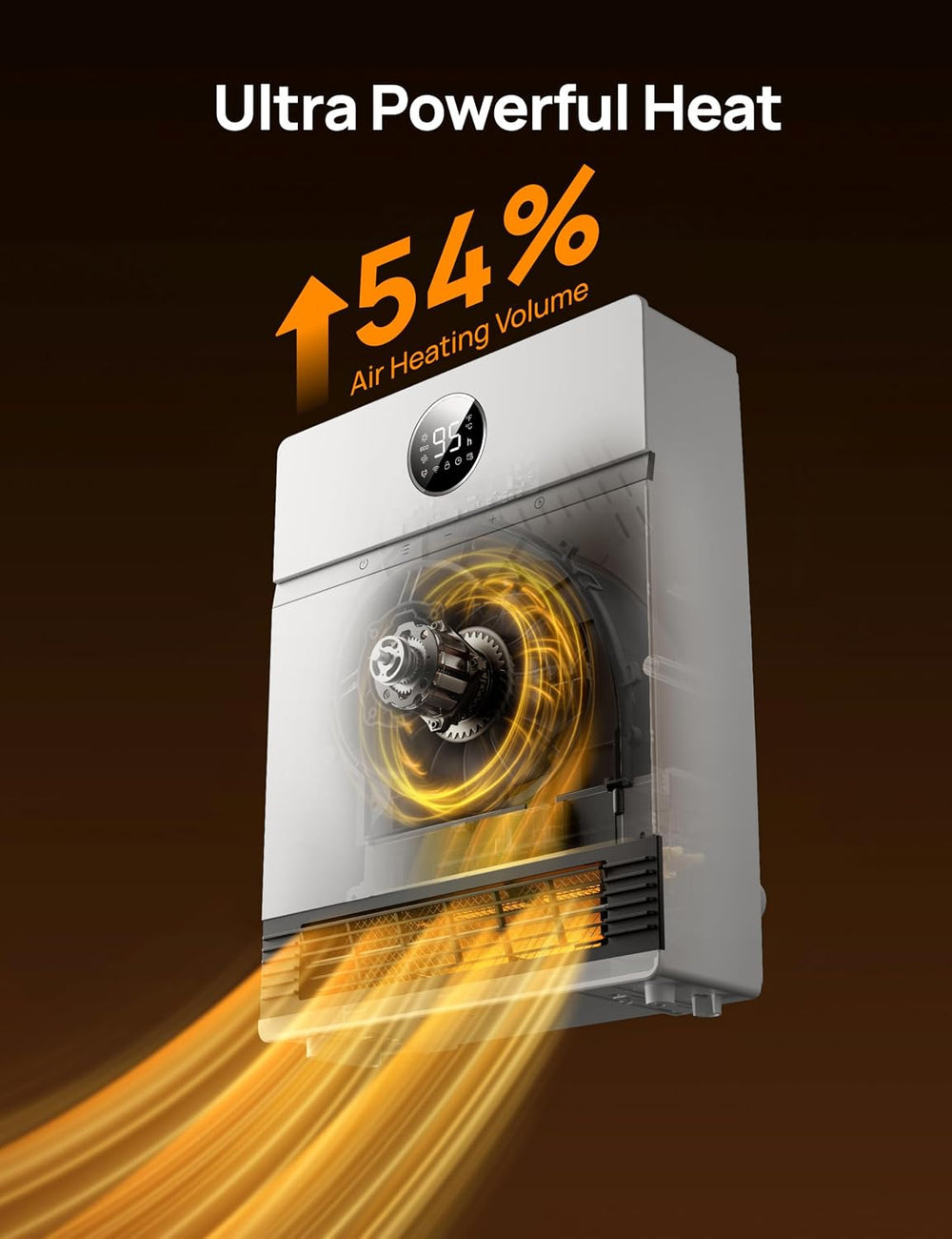 DREO Smart Wall Heater, IP24 Easy-mounted PTC Space Heater for Indoor Use, 30...