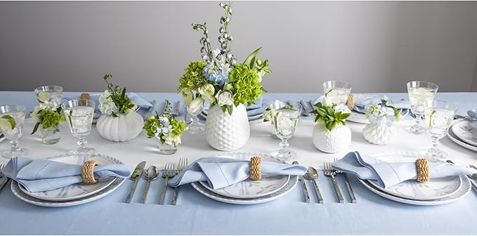 Solino Home Linen White Table Runner 144 Inches Long - 100% Pure Linen Extra ...