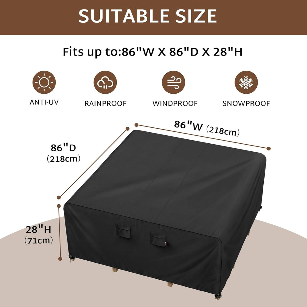 iBirdie Outdoor Table Patio Furniture Cover 86 x 86 inch Waterproof
