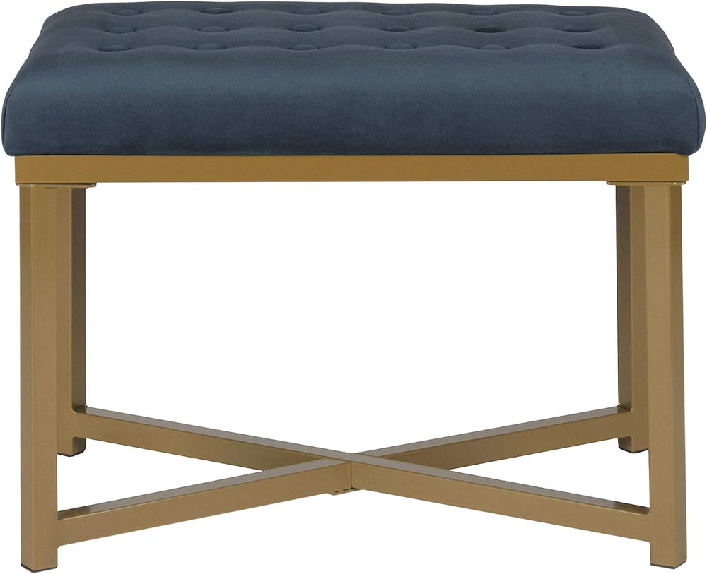 Homepop Home Decor | Upholstered Tufted Velvet Ottoman Bench | Ottoman Bench ...