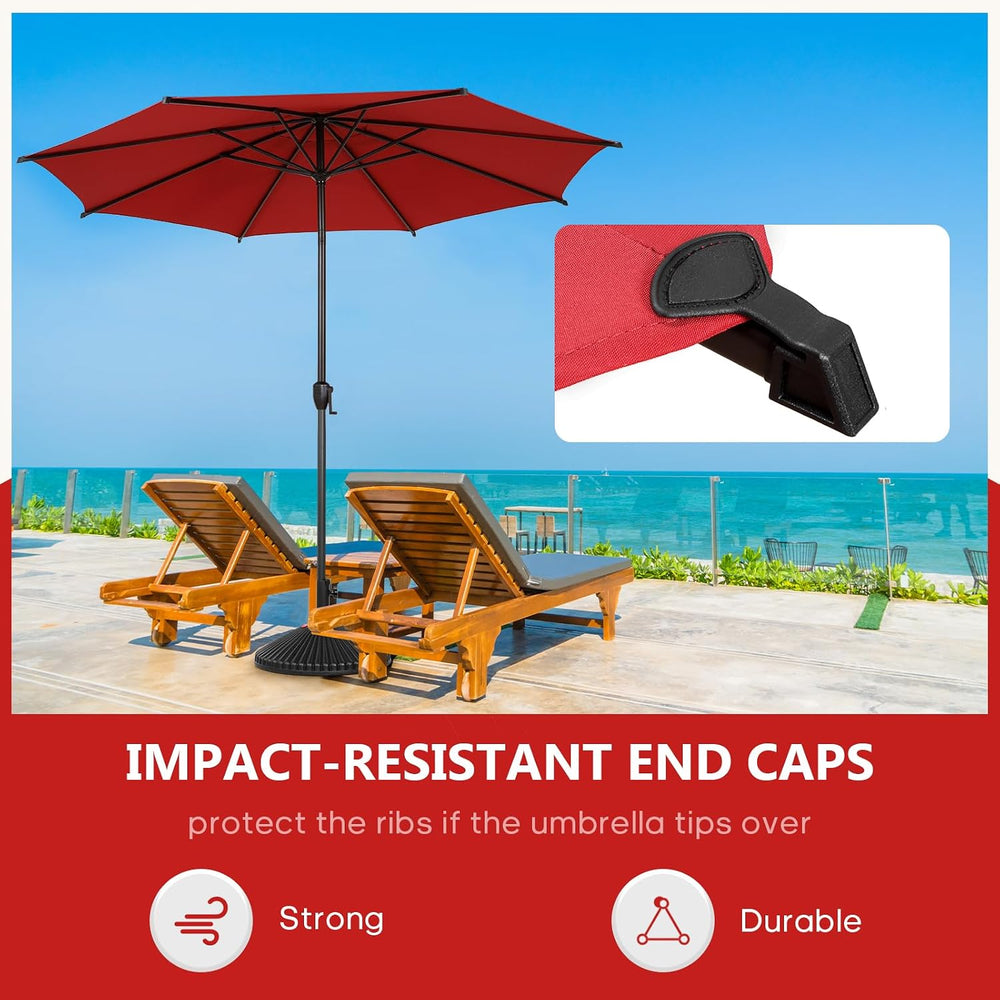 Abba Patio 9FT Lyon Outdoor Patio Umbrella Outdoor Table Umbrella with Push B...