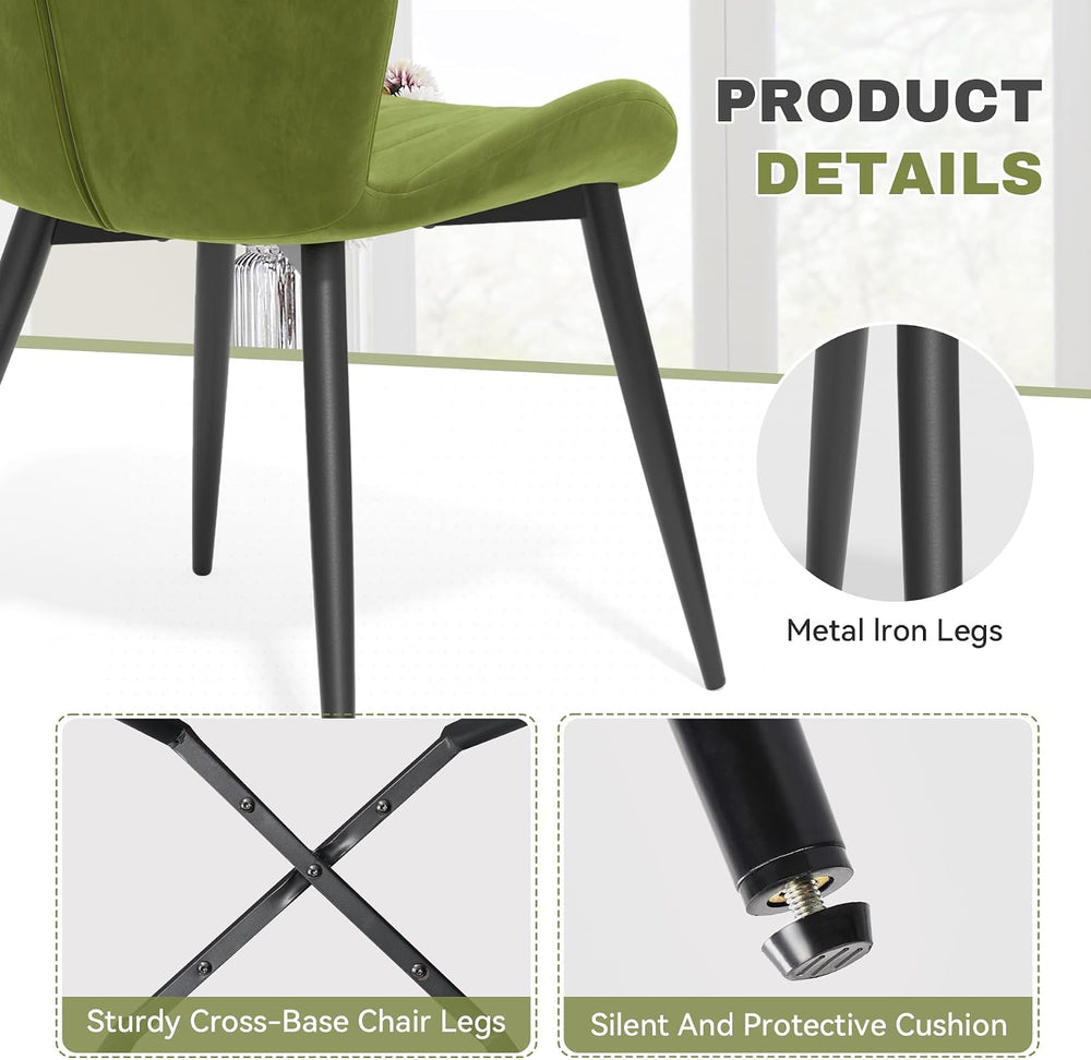 Dining Chairs Set of 6 Modern Velvet Dining Room Chairs Upholstered Dining Ch...