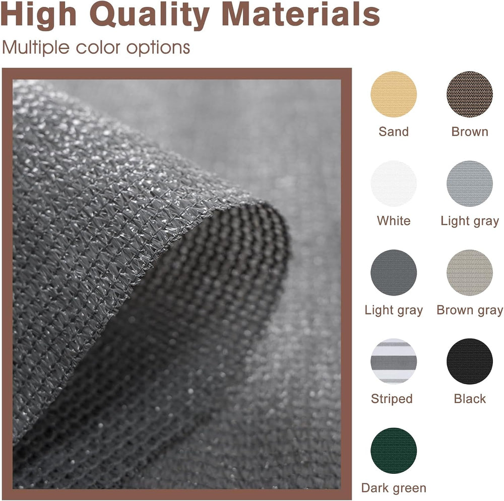 SUNNY GUARD 3.3' x 19.7' Balcony Privacy Screen, HDPE Patio Railing C...