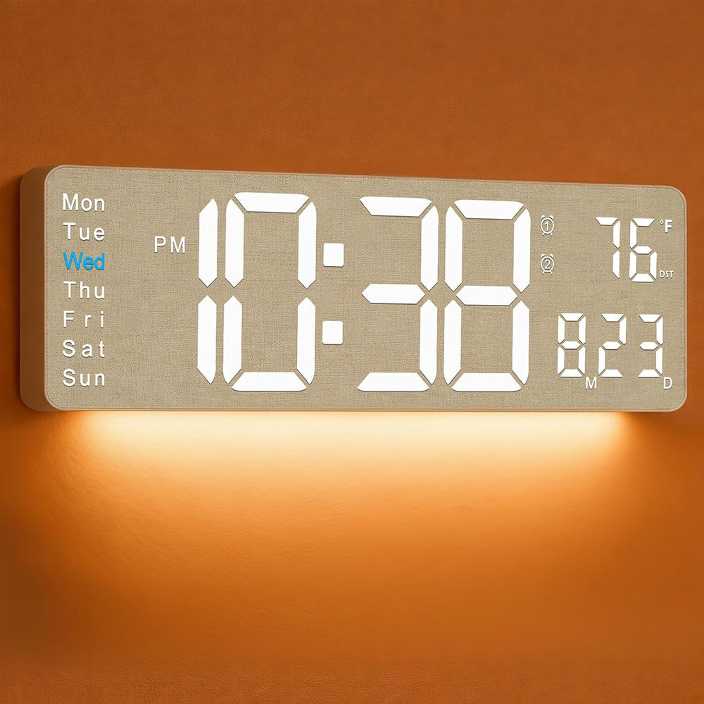 MASHI 2026 Upgrade Digital Wall Clock, 16" Large Display Digital Clock w...
