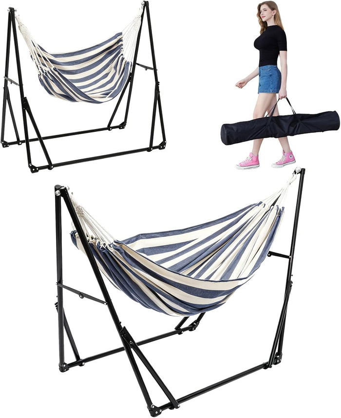 Portable Multifunctional Hammock Chair with Stand for Outside or Inside