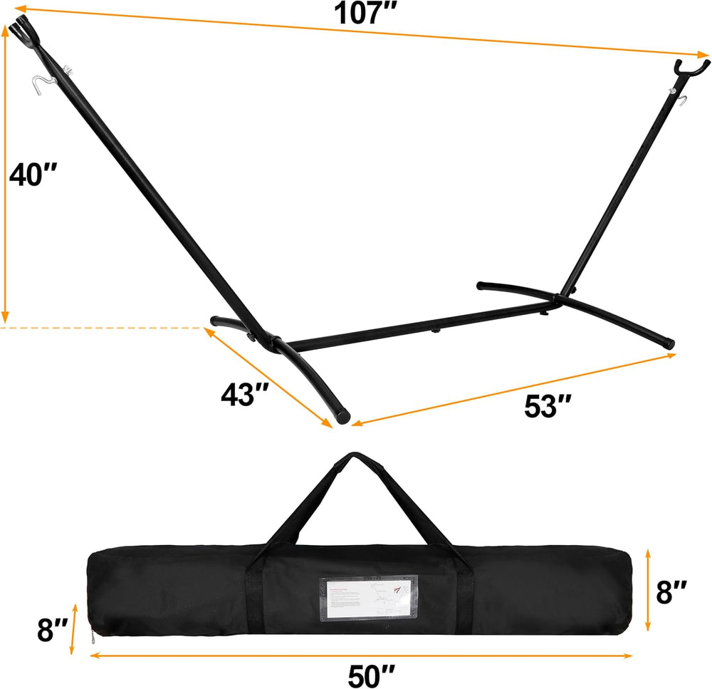 SUPER DEAL Portable 2 Person Hammock with 9FT Hammock Stand, 620 LBS Capacity...