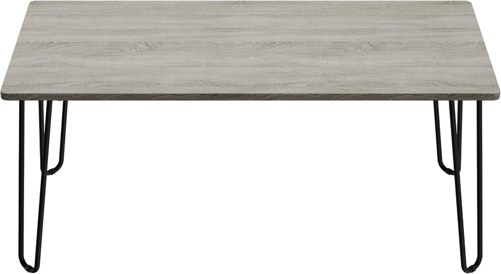 Lavish Home Coffee Table with Hairpin Legs, Gray, 41.25” x 19.5” x 17.75”
