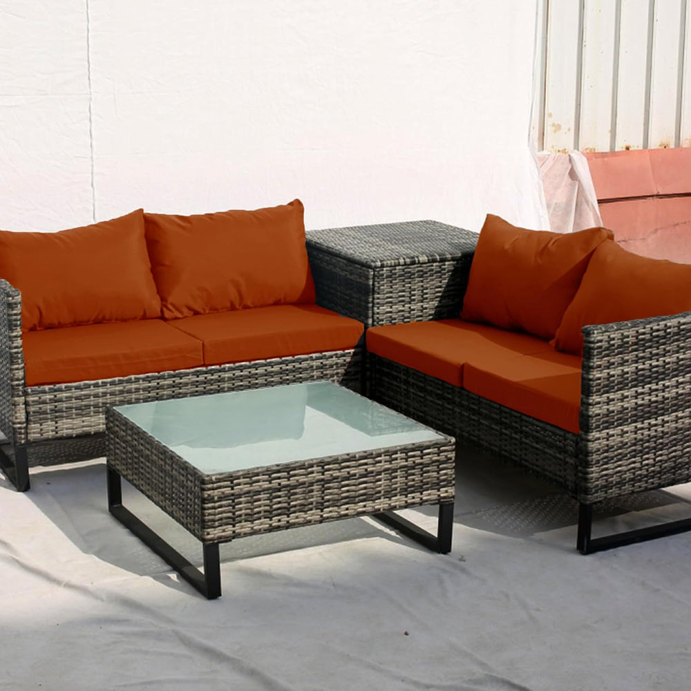 Patio Cushion Covers Replacement, Deep Seat Patio Cushions Cover set of 4