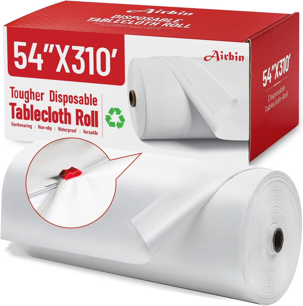Plastic Table Cloth, 310 Ft X 54 in Disposable Tablecloth Roll