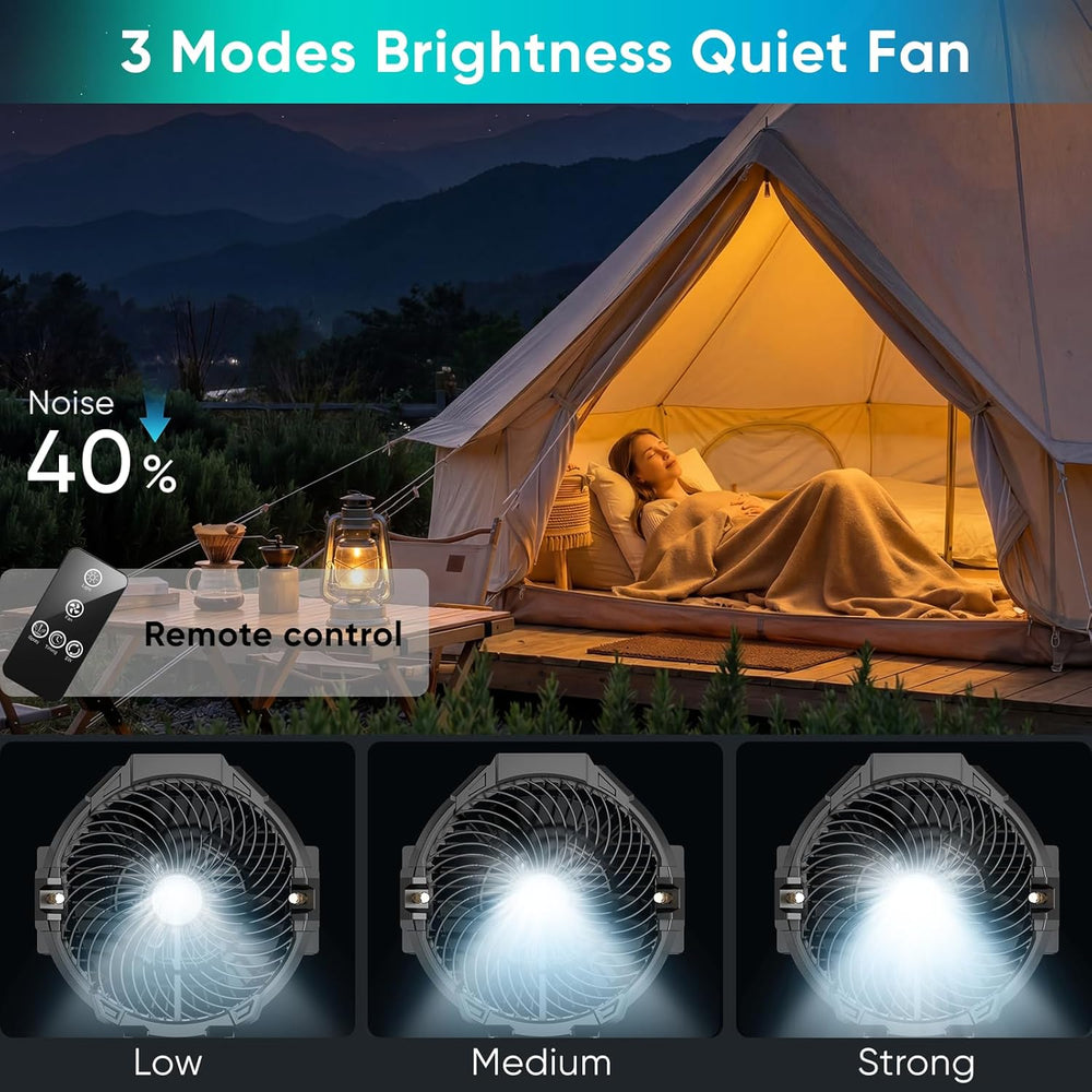 Portable Misting Fan for Outside, 70Hrs Camping Mister Fan,15L Cooling Fan wi...