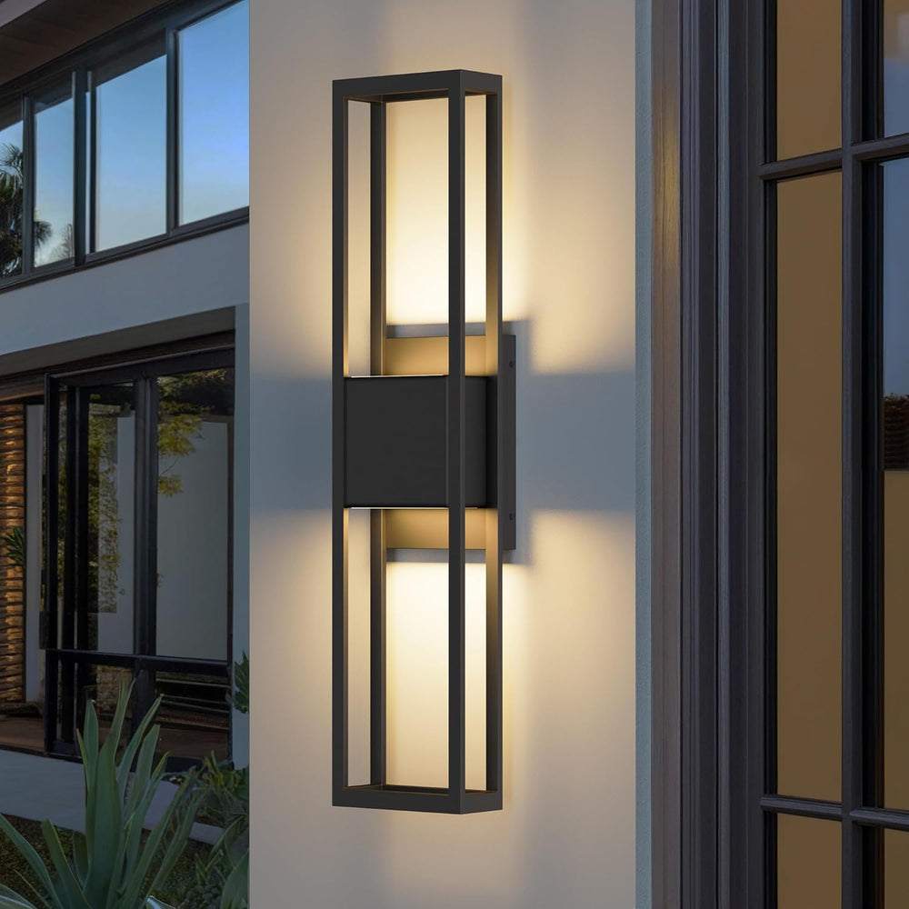 LamQee 27.5 Inch Modern Outdoor Wall Light 3000K 1000LM 20W Integrated LED, I...