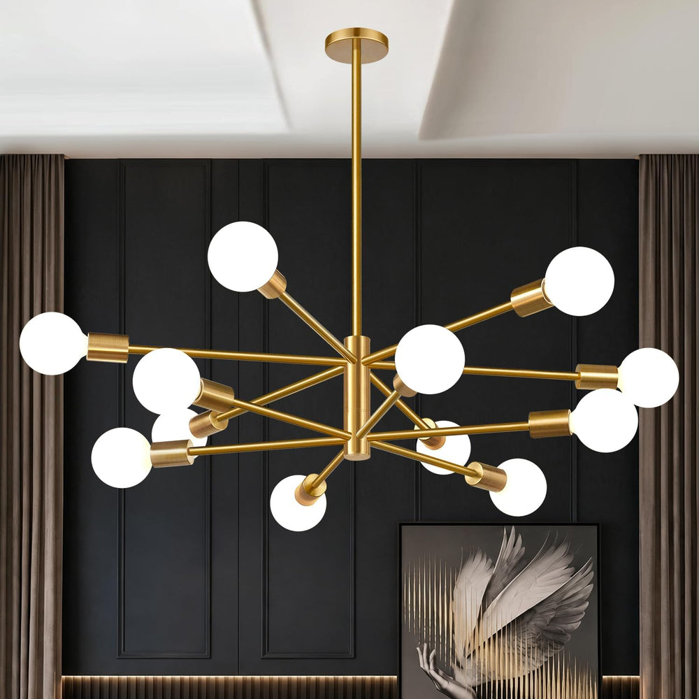 11"-52" Height Adjustable Modern Chandelier Ceiling Light Fixture, ...
