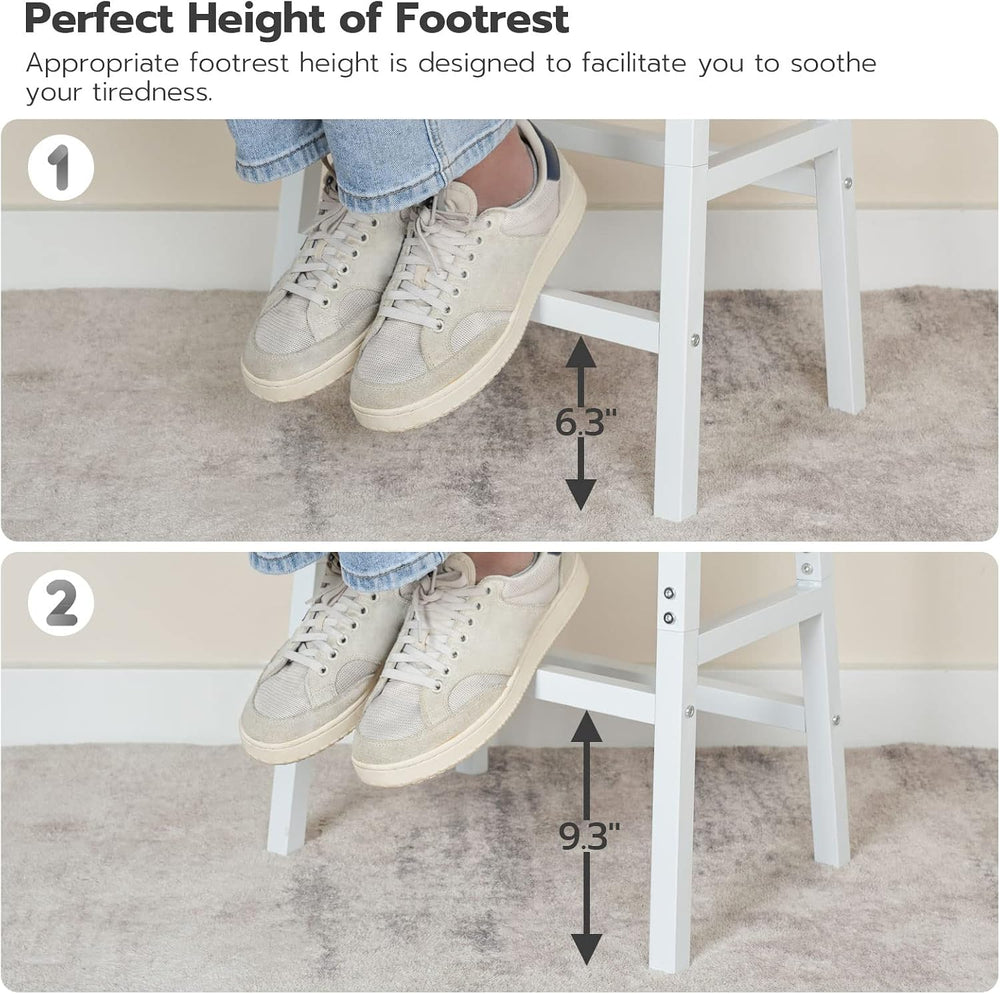 HOOBRO Bar Stools, Set of 2 Bar Chairs, Counter Height Bar Stools, 24 Inch Ba...