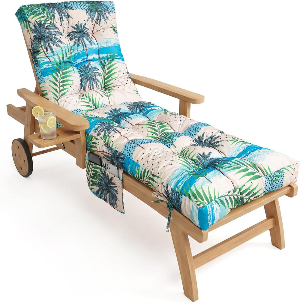 Yddsky Outdoor Chaise Lounge Chair Cushion,72"x22"x4" Lounge C...