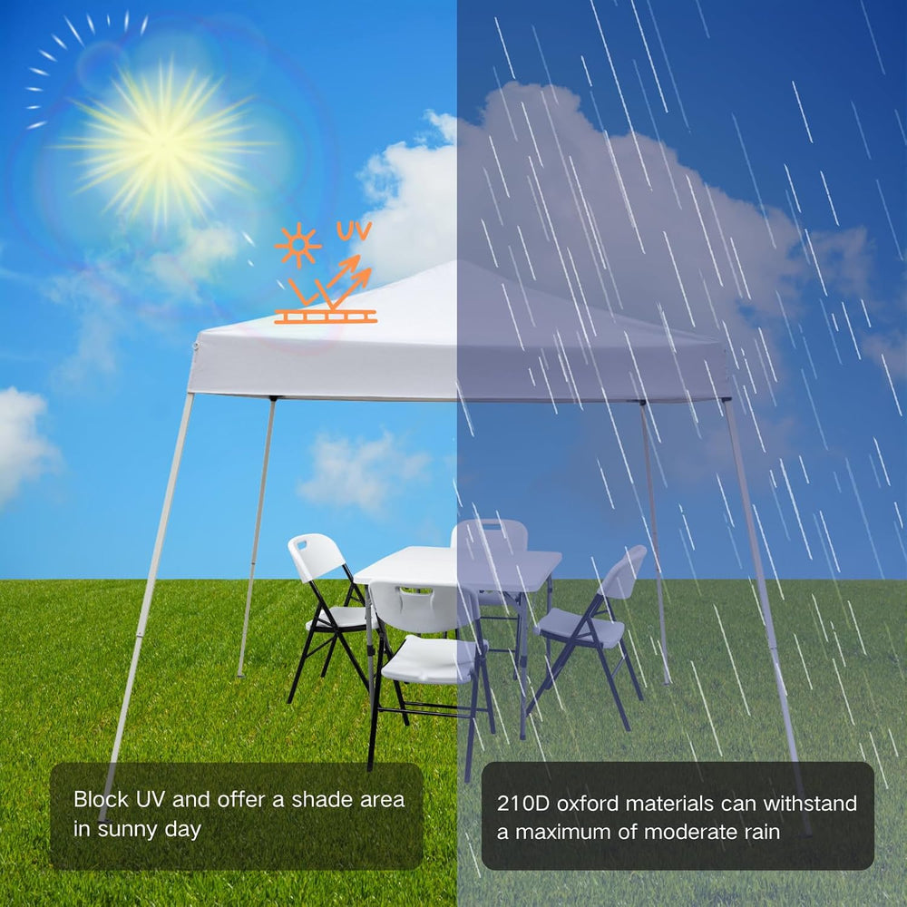 Outvita Outdoor Canopy 7.8x7.8' Pop Up Commercial Instant Gazebo Tent White