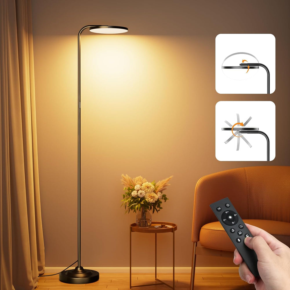 SIBRILLE 36W LED Floor Lamp, Super Bright Standing Lamp, Modern Stepless Dimm...