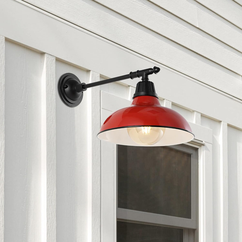 JONATHAN Y Wallace 1-Light Outdoor 12.25" Wall Sconce, Gray/Black