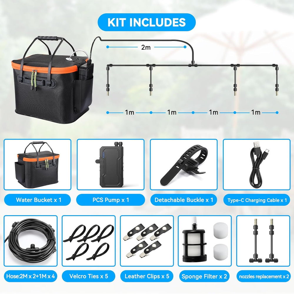 Ausic Portable Misting System for Outside Patio, Outdoor Water Cooling Mister...
