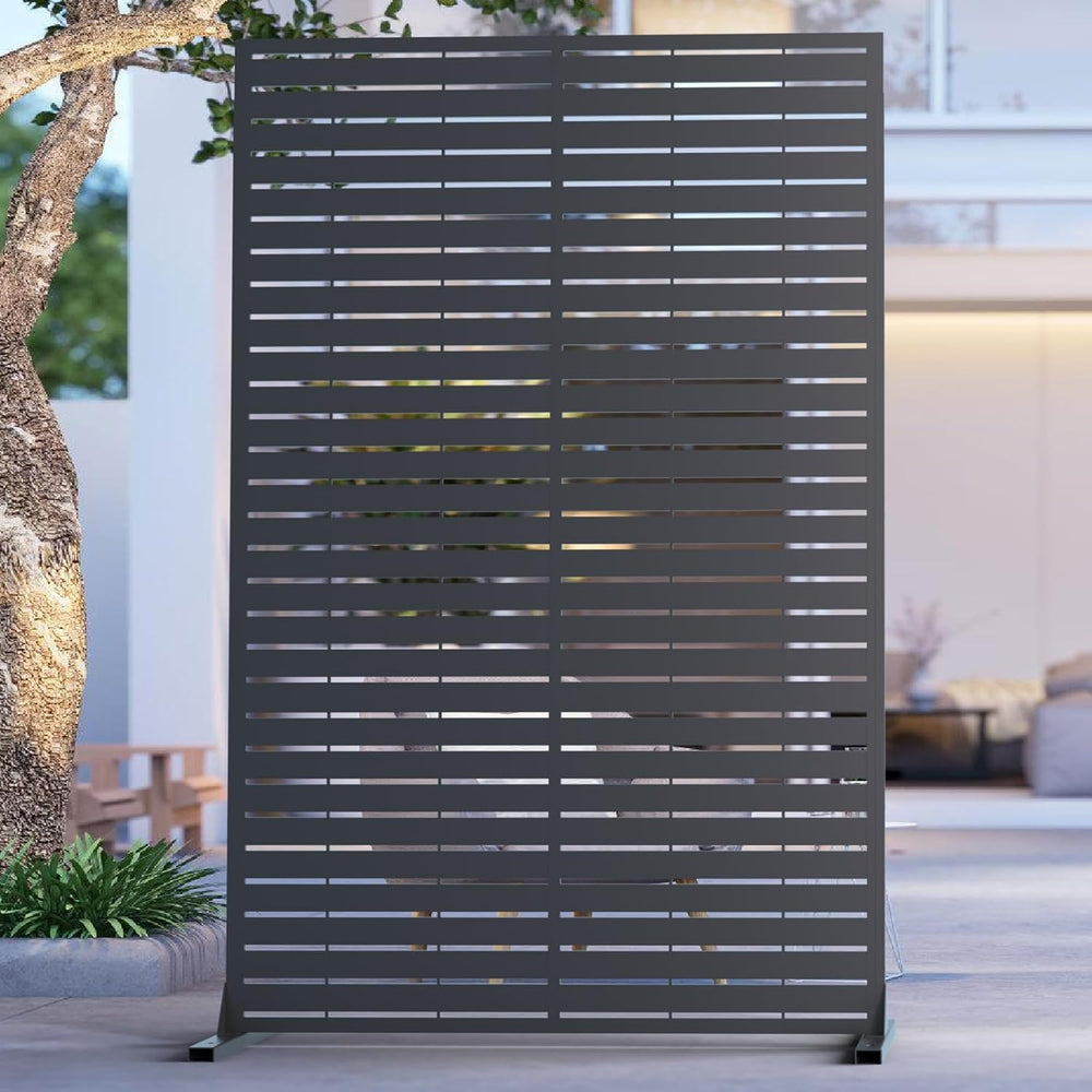 6FT Outdoor Metal Privacy Screen – Decorative Privacy Fence and Room/Garden D...