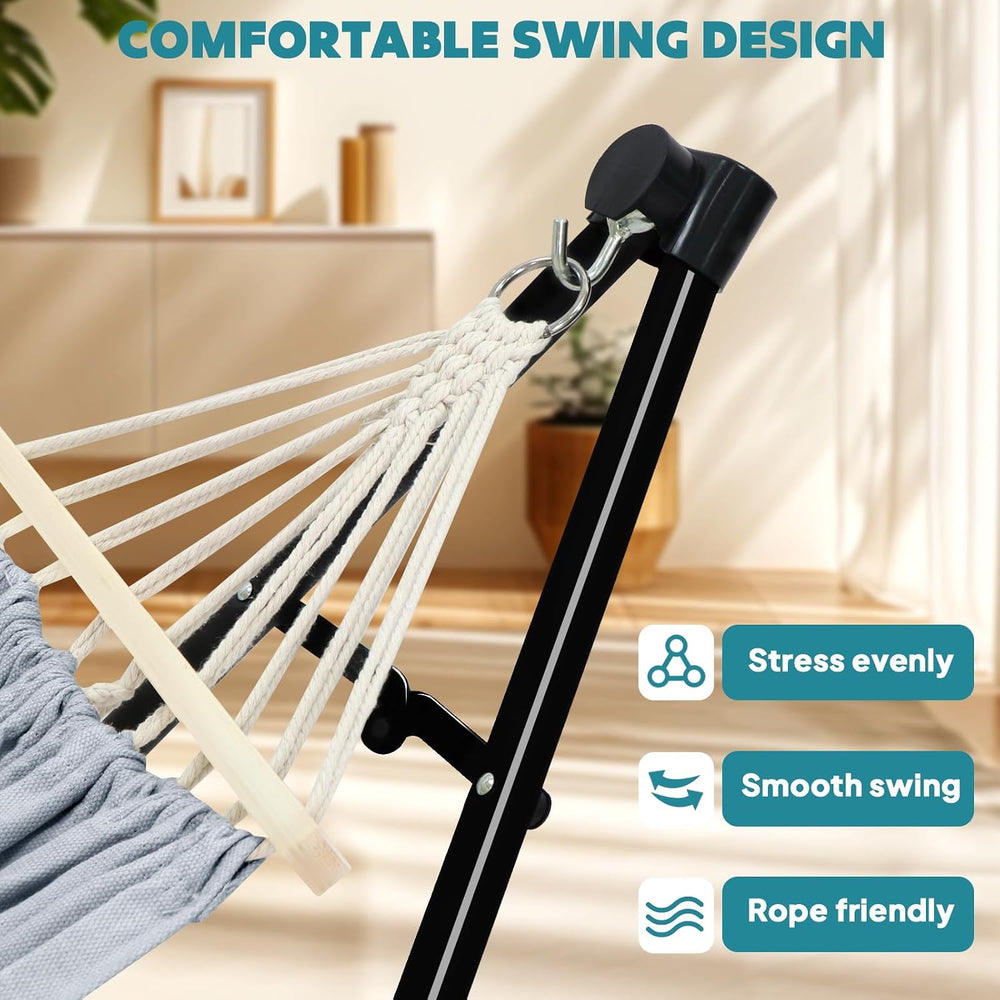 ANYOO 2-in-1 Hammock & Chair Stand with Collapsible Steel Frame & Car...