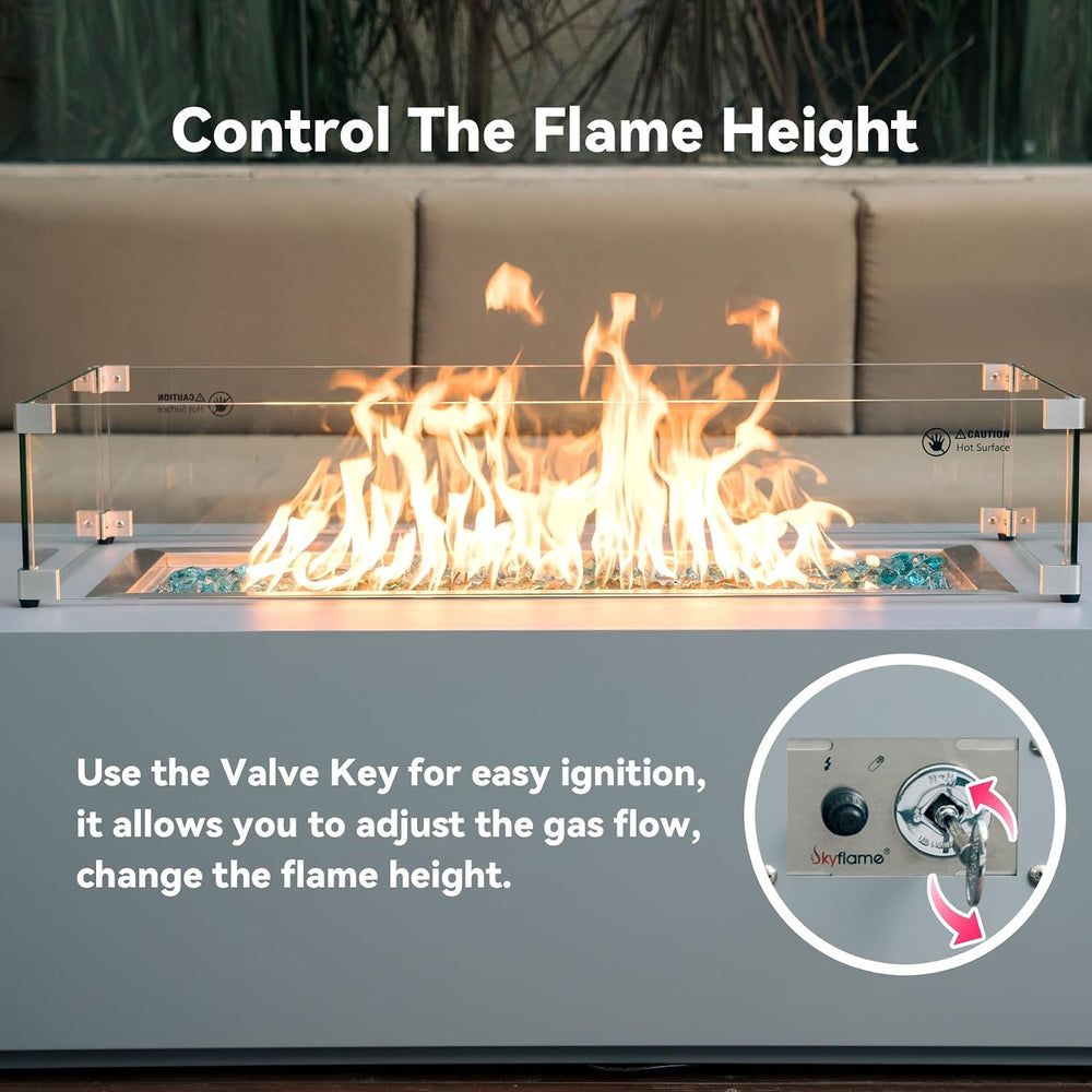Skyflame 48 x 6 Inch Stainless Steel Fire Pit Pan Kit