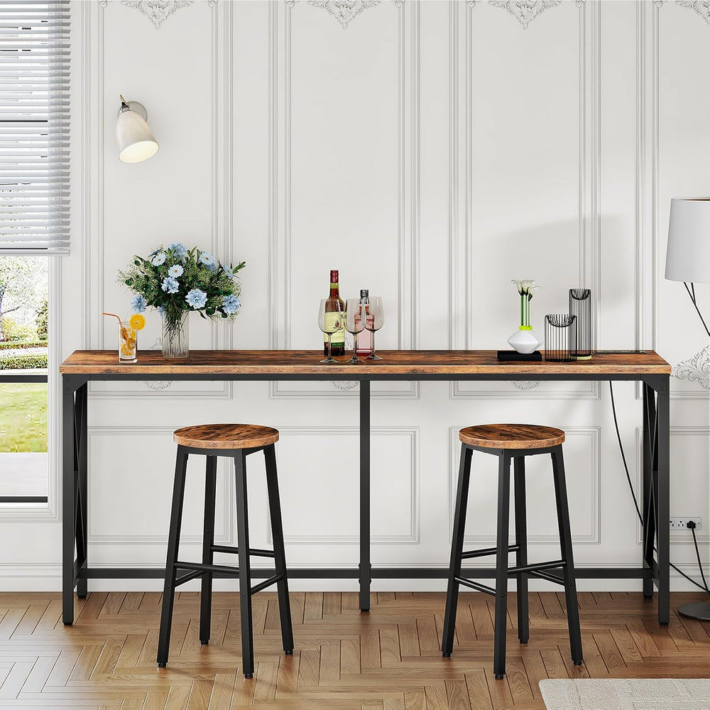 CHOEZON 70.9'' Bar Table, Kitchen Dining Table with Power Outlet and ...