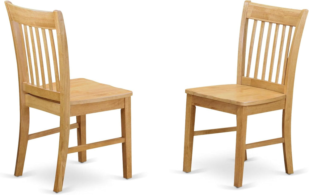 East West Furniture ANNO5-OAK-W 5 Piece Dining Room Furniture Set Includes a ...