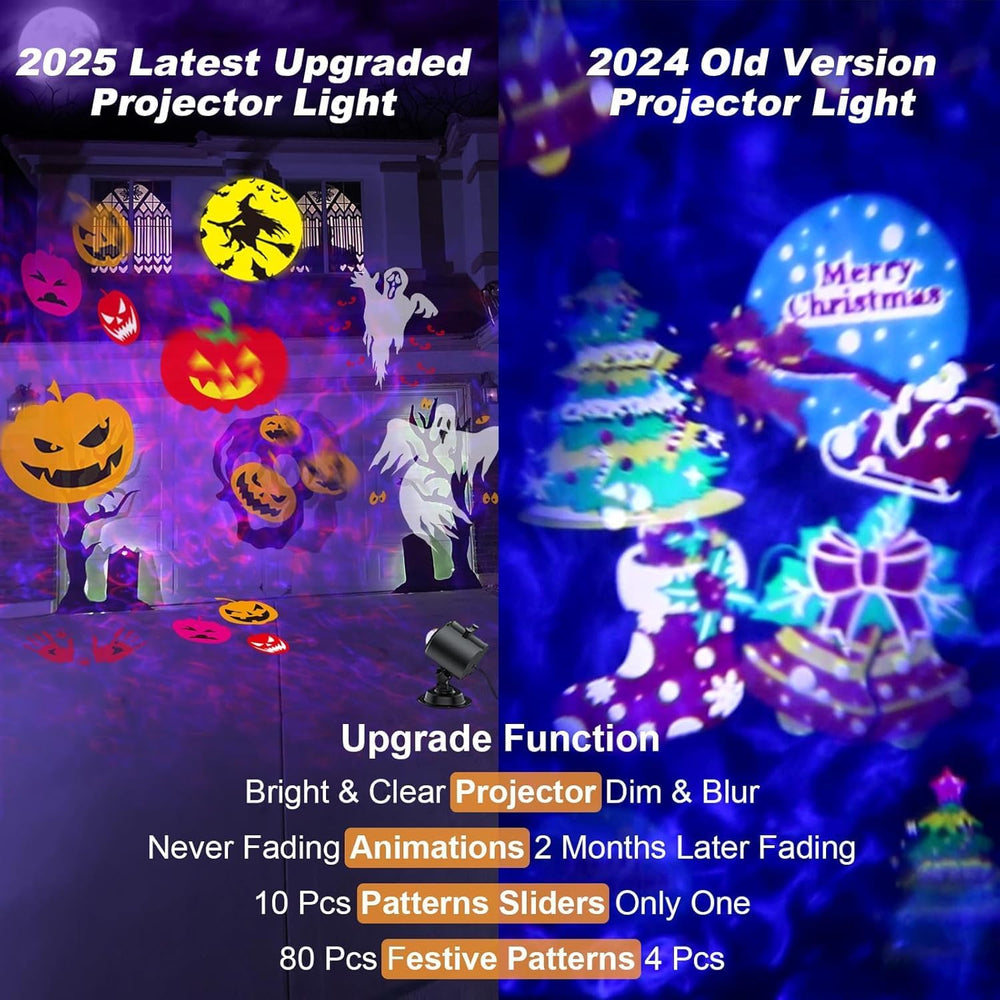 Brighter Halloween Projector Lights, 2026 Upgraded Halloween Decorations Holi...