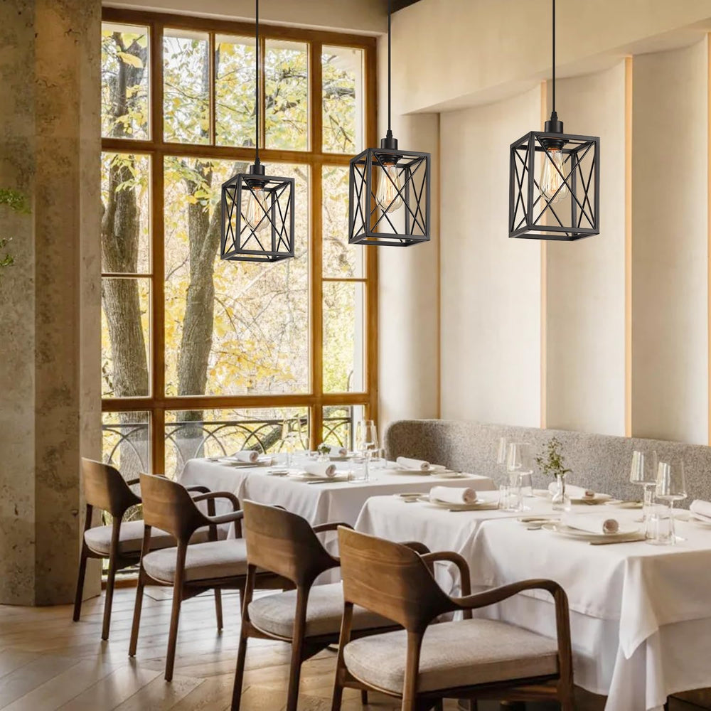 Black Pendant Lighting Modern Pendant Light, Adjustable Pendant Light Fixture...