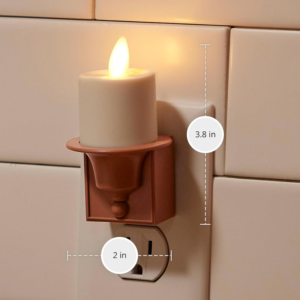 Luminara Flameless Candle Nightlight w/Dusk to Dawn Light Dark Auto Sensor, B...