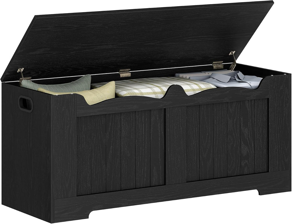 Hzuaneri 43" Farmhouse Storage Chest | 55 Gal | 330lb Seat | Espresso Black