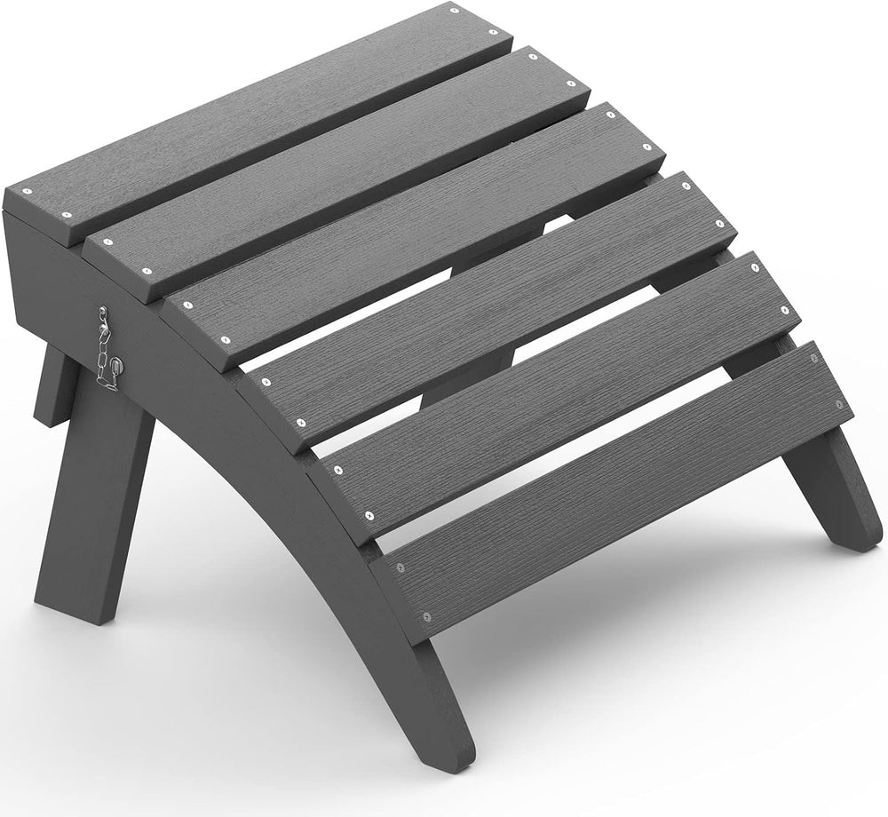 SERWALL Folding Adirondack Ottoman for Adirondack Chair, No-Assembly Weather ...