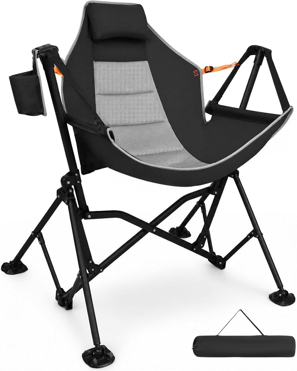 Romswi 1 Pcs Hammock Chair, Oversized Portable Folding Swinging Chair with Ad...