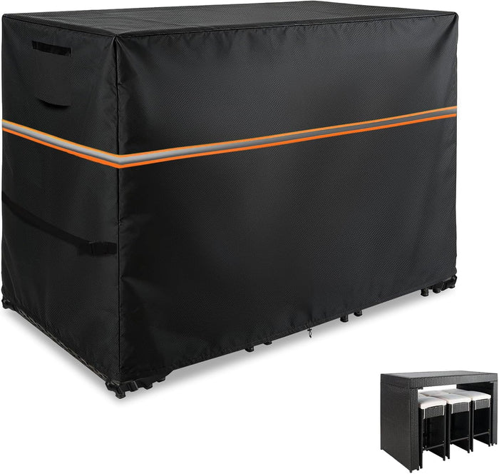 Patio Bistro Set Cover, 62" L x 22" W x 30" H, Black