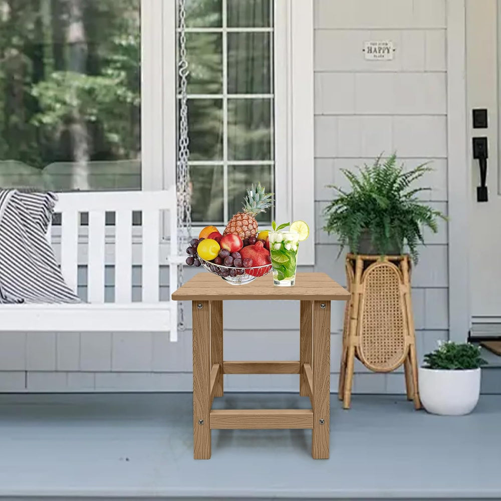 Meluvici Outdoor Side Table, HDPS Single Adirondack Side Table Weather Resist...