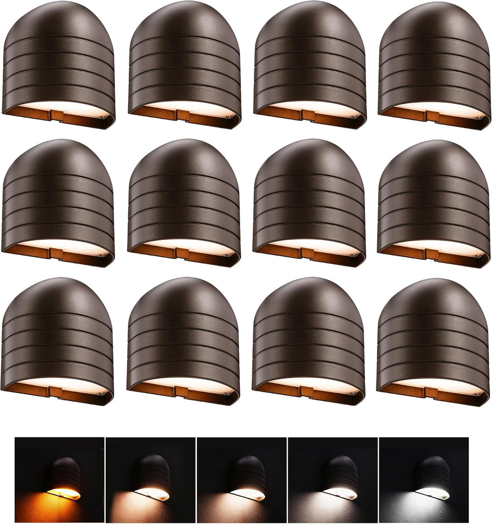 [12 Pack] CLOUDY BAY Low Voltage Fence Lights,12-24V AC/DC 5.5W LED Deck Ligh...