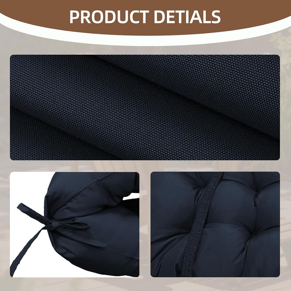 Adirondack Chair Cushions 44x19x4 Inch Set of 2, Dark Blue